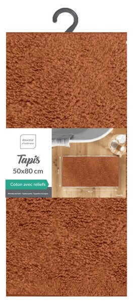 Dywanik łazienkowy w kolorze terakoty 50x80 cm Mael – douceur d'intérieur