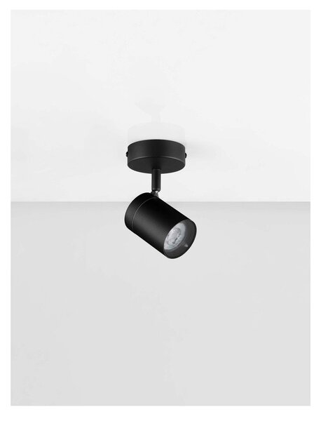 Metalowa lampa punktowa z elastyczną konstrukcją w kolorze matowej czerni 12x8 cm Alma – Nova Luce
