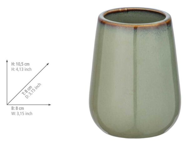 Zielony zestaw ceramicznych akcesoriów łazienkowych Sermione – Wenko