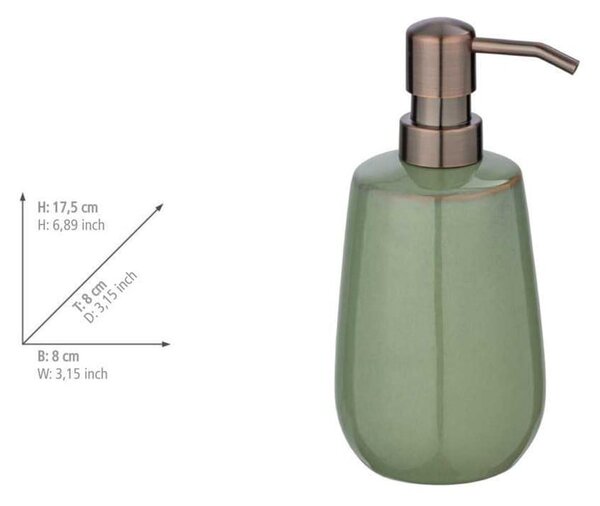 Zielony zestaw ceramicznych akcesoriów łazienkowych Sermione – Wenko
