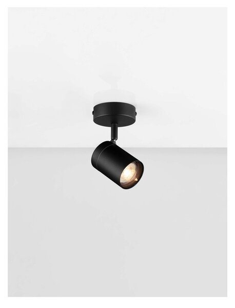 Metalowa lampa punktowa z elastyczną konstrukcją w kolorze matowej czerni 12x8 cm Alma – Nova Luce