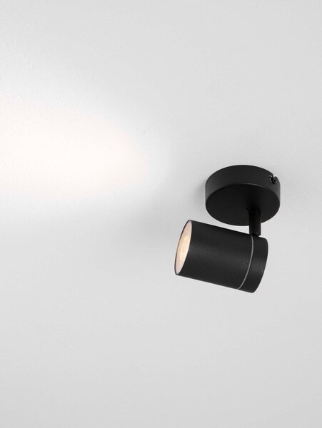Metalowa lampa punktowa z elastyczną konstrukcją w kolorze matowej czerni 12x8 cm Alma – Nova Luce