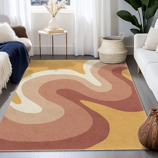 Żółto-szaroróżowy chodnik odpowiedni do prania 60x230 cm Strawberry Creamsicle – Mila Home