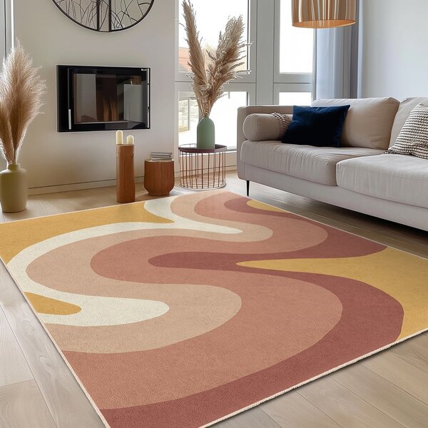 Żółto-szaroróżowy chodnik odpowiedni do prania 60x230 cm Strawberry Creamsicle – Mila Home