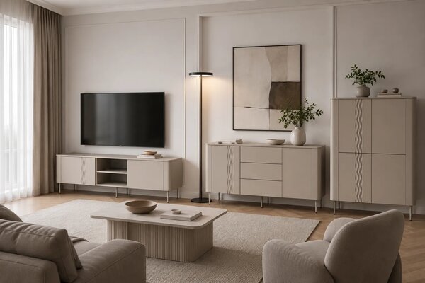 Kaszmirowa szafka pod TV 200 cm R2-L40