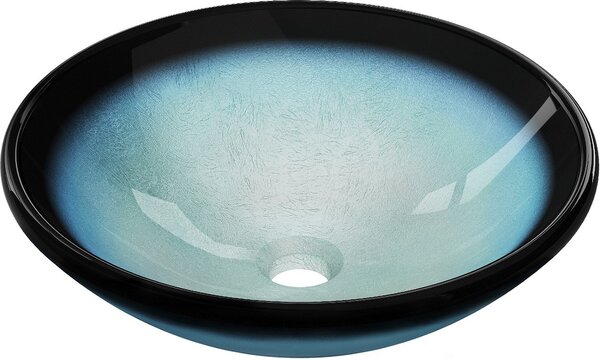 Mexen Mira szklana umywalka nablatowa 42 x 42 cm, niebieska - 24124247