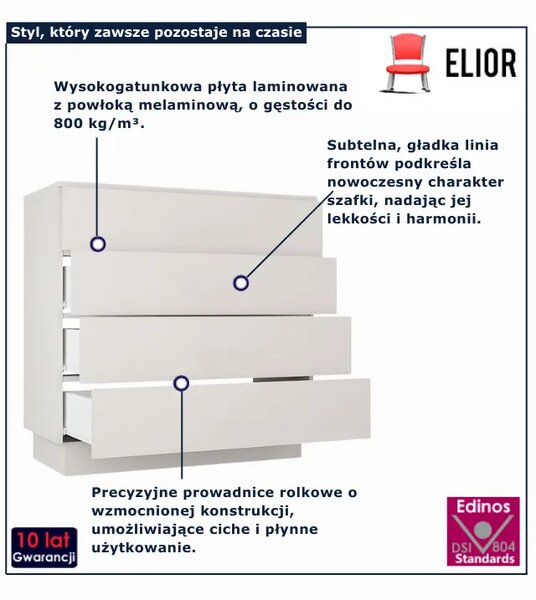 Stylowa komoda z 4 szufladami H6-A56