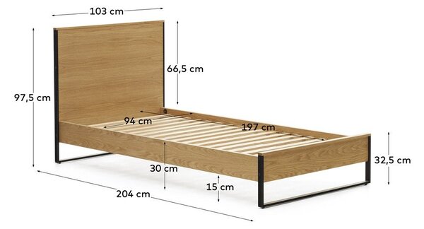 Łóżko ze stelażem 90x190 cm Taiana – Kave Home