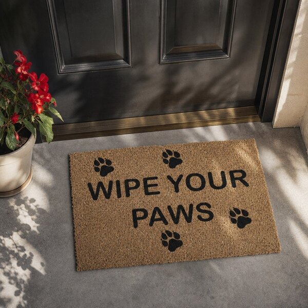 Wycieraczka z włókna kokosowego 40x60 cm Wipe Your Paws – Artsy Doormats
