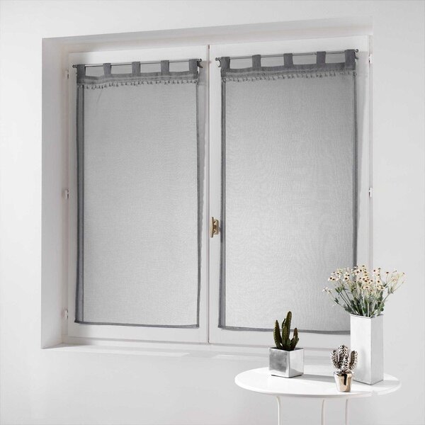 Szare firanki z woalu zestaw 2 szt. 60x120 cm Poupette – douceur d'intérieur