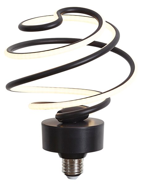 Żarówka dekoracyjna LED E27 Czarna Spiralna 6W 370 lm 3000K