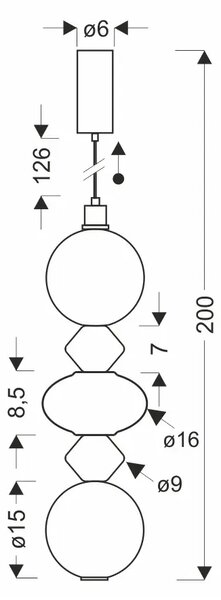 Geometryczna designerska lampa wisząca T0-H02