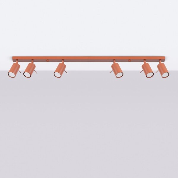 Ceglasta lampa punktowa 6x117 cm Etna – Sollux