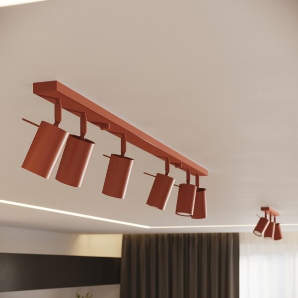 Ceglasta lampa punktowa 6x117 cm Etna – Sollux