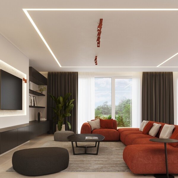 Ceglasta lampa punktowa 6x117 cm Etna – Sollux
