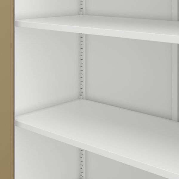 Szafa biurowa metalowa wysoka na dokumenty biała/złoty dąb, 900x1950x400 mm: JAN H Eco Design