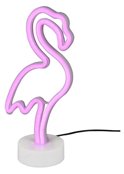 Biała lampa stołowa LED (wys. 29 cm) Flamingo – Reality