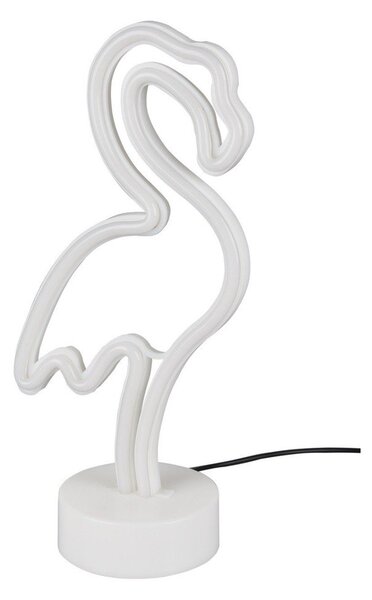 Biała lampa stołowa LED (wys. 29 cm) Flamingo – Reality