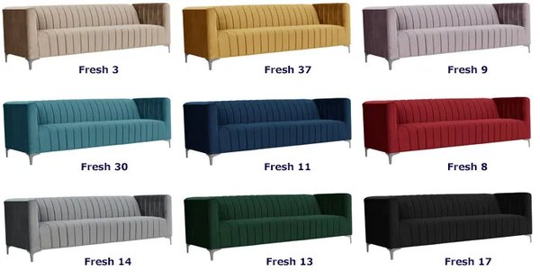 Welurowa sofa trzyosobowa 9 kolorów R4-Z20