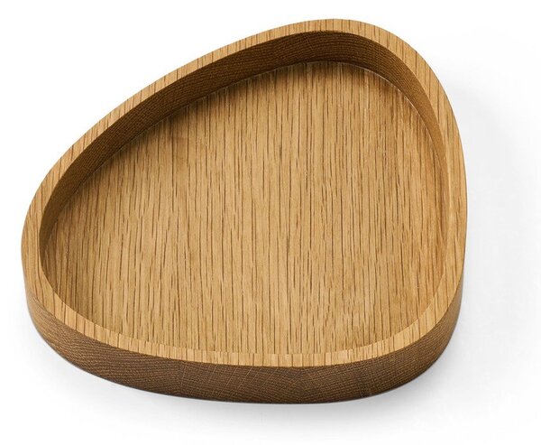 Drewniany pojemnik dekoracyjny w naturalnym kolorze 18x16x3 cm Curve M – LIND DNA