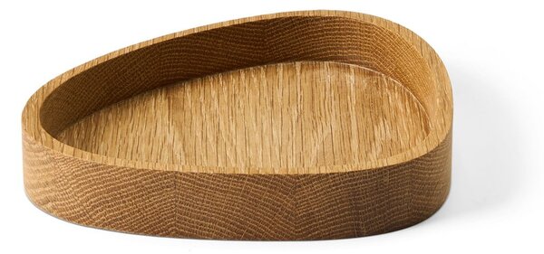 Drewniany pojemnik dekoracyjny w naturalnym kolorze 18x16x3 cm Curve M – LIND DNA