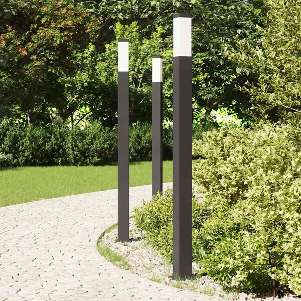 Słupki oświetleniowe 3 szt. 110 cm czarne IP44