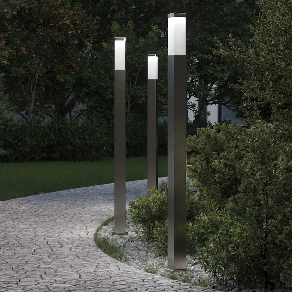 Słupki oświetleniowe 3 szt. 110 cm Stal nierdzewna IP44