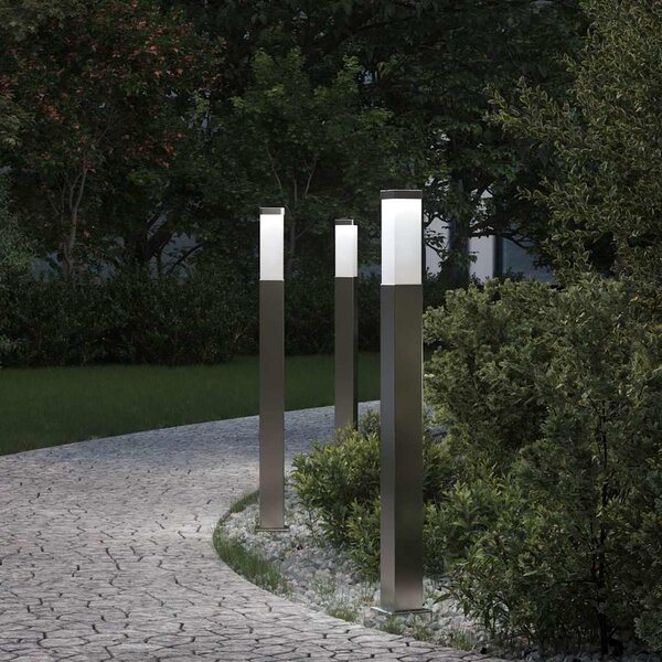Słupki oświetleniowe 3 szt. 80 cm Stal nierdzewna IP44
