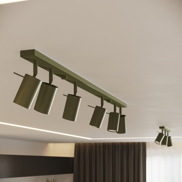 Zielona lampa punktowa 6x45 cm Etna – Sollux