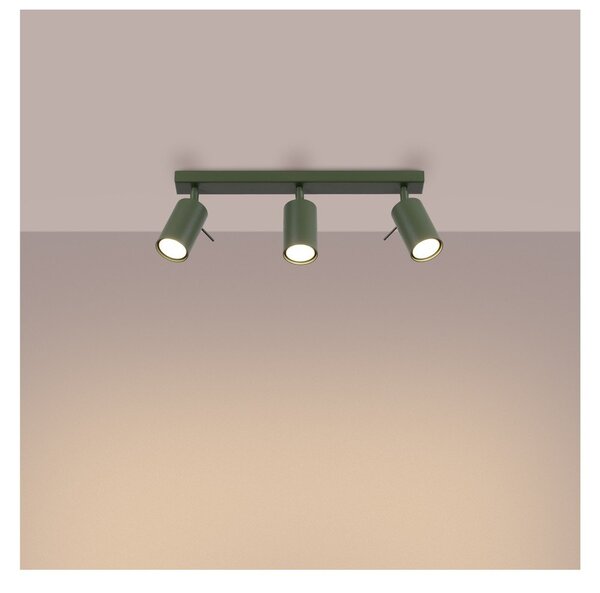 Zielona lampa punktowa 6x45 cm Etna – Sollux