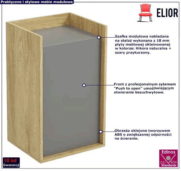 Szafka modułowa 83cm hikora + szary przykurzony Z8-B30