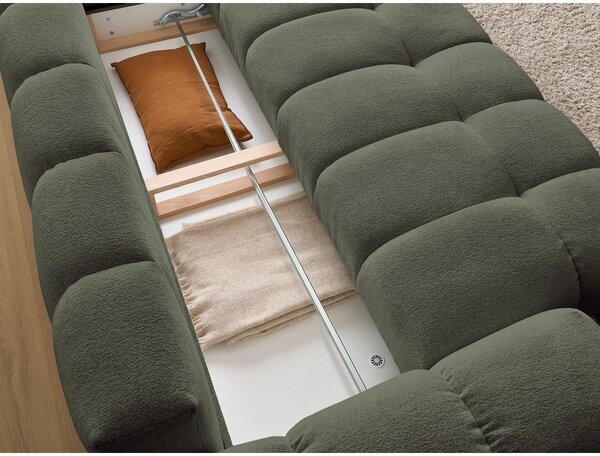Zielona sofa z tkaniny szenilowej 278 cm Everest – Bobochic Paris