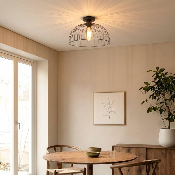 Lampa sufitowa Kadeh Opviq, możliwość ściemniania, czarny, salon / jadalnia, metal, nowoczesny
