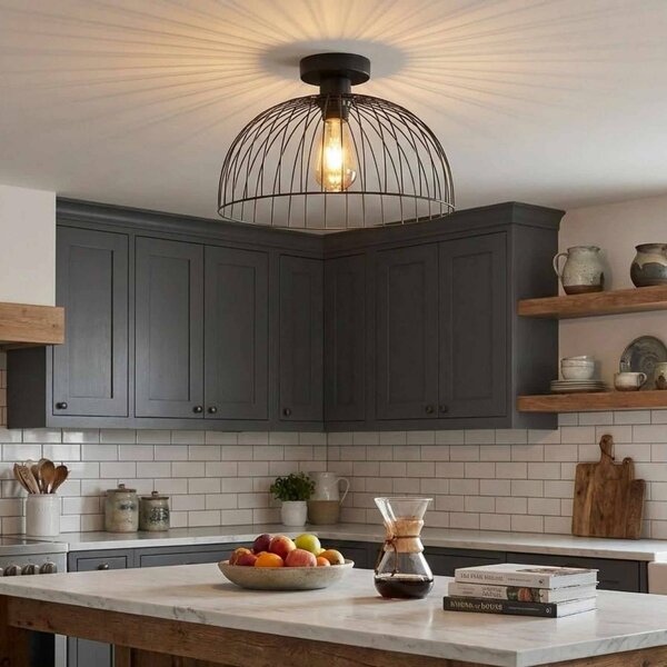Lampa sufitowa Kadeh Opviq, możliwość ściemniania, czarny, salon / jadalnia, metal, nowoczesny