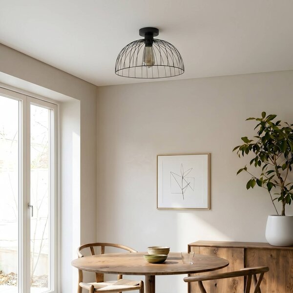 Lampa sufitowa Kadeh Opviq, możliwość ściemniania, czarny, salon / jadalnia, metal, nowoczesny