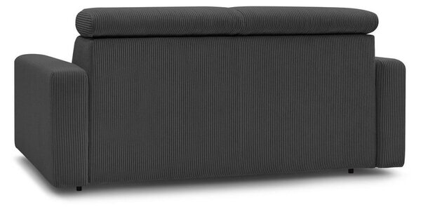 Ciemnoszara sztruksowa rozkładana sofa 195 cm Monaco – Bobochic Paris