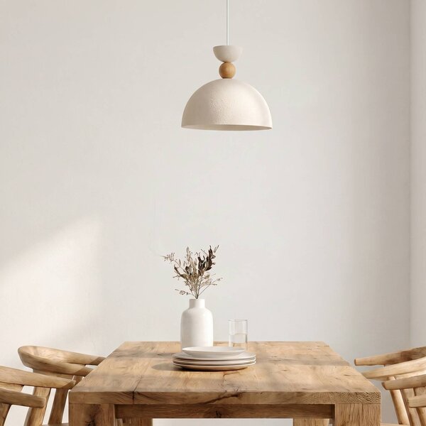 Lampa wisząca Kure Opviq, możliwość ściemniania, kremowy / amber, salon / jadalnia, metal