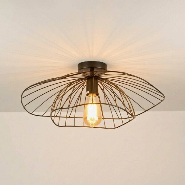 Lampa sufitowa Mantar Opviq, możliwość ściemniania, czarny, salon / jadalnia, metal, nowoczesny