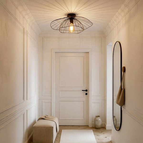 Lampa sufitowa Mantar Opviq, możliwość ściemniania, czarny, salon / jadalnia, metal, nowoczesny