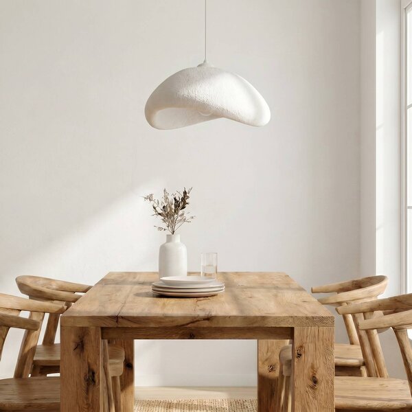 Lampa wisząca LUNA Opviq, możliwość ściemniania, biały / opal, salon / jadalnia, tworzywo sztuczne, nowoczesny