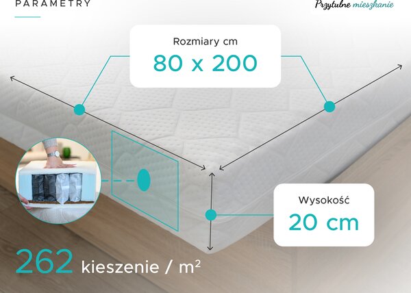 Materac kokosowy COCO MAXI 20 cm 80 x 200 cm Ochrona materaca: BEZ ochraniacz na materac