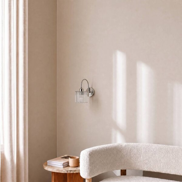 Kinkiet Yakops Opviq, możliwość ściemniania, chromowy / srebrny, salon / jadalnia, szkło