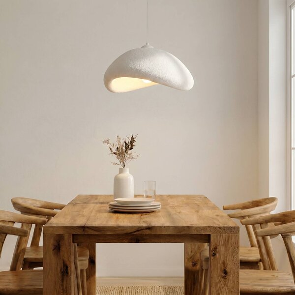 Lampa wisząca LUNA Opviq, możliwość ściemniania, biały / opal, salon / jadalnia, tworzywo sztuczne, nowoczesny