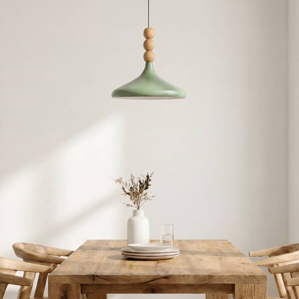 Lampa wisząca Eysan Opviq, możliwość ściemniania, zielony, salon / jadalnia, metal, skandynawski