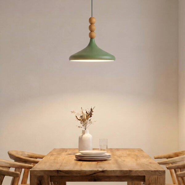 Lampa wisząca Eysan Opviq, możliwość ściemniania, zielony, salon / jadalnia, metal, skandynawski