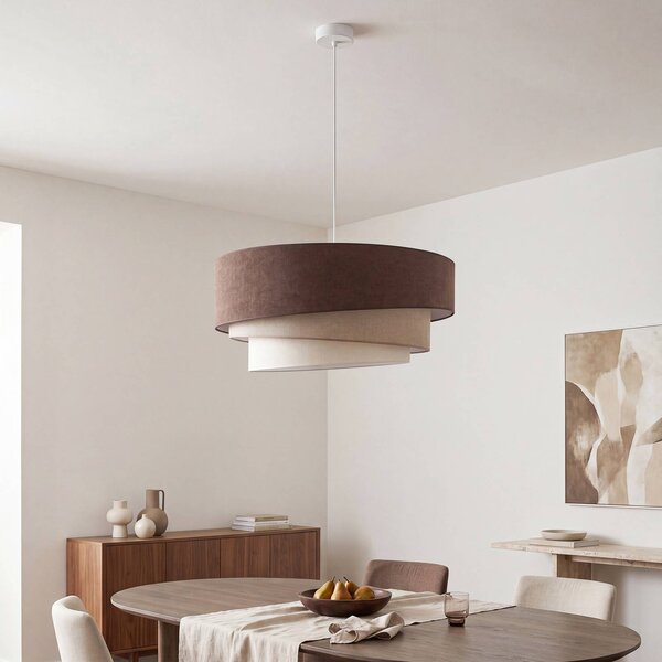 Lampa wisząca Trio Duolla, salon / jadalnia, tkanina / materiał / jedwab, młodzieżowy