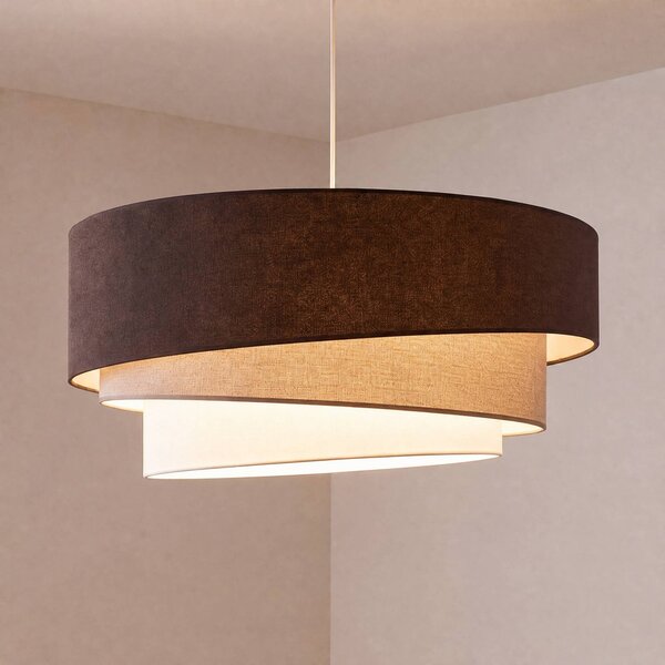 Lampa wisząca Trio Duolla, salon / jadalnia, tkanina / materiał / jedwab, młodzieżowy