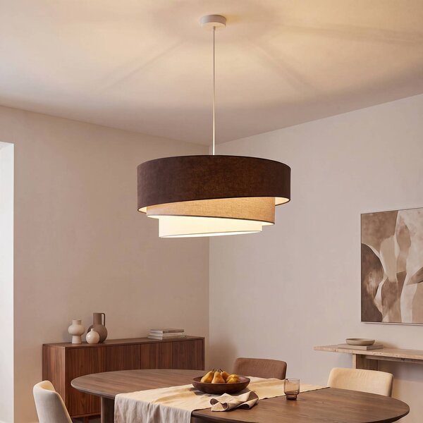 Lampa wisząca Trio Duolla, salon / jadalnia, tkanina / materiał / jedwab, młodzieżowy