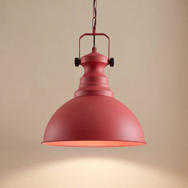 Lampa wisząca Kure Opviq, możliwość ściemniania, czerwony, salon / jadalnia, metal, vintage