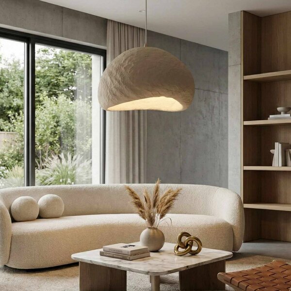 Lampa wisząca Loval Opviq, możliwość ściemniania, kremowy / amber, salon / jadalnia, tworzywo sztuczne, nowoczesny